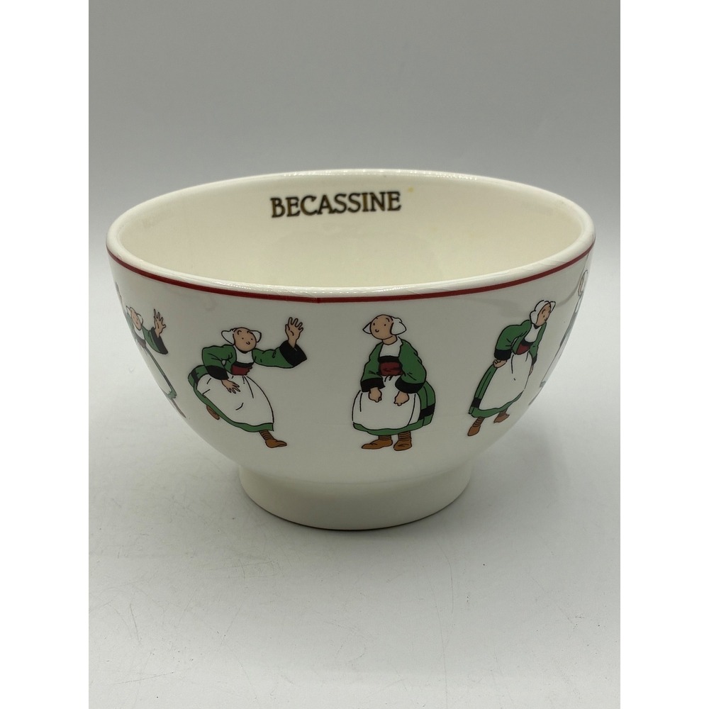 Vintage 1997 Tropico Paris Becassine Ceramic Bowl French Comic Collectible